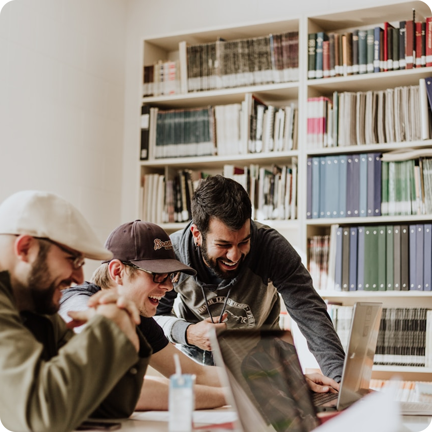 Startup team working together in an office